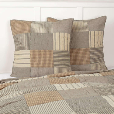 Sawyer Mill Charcoal Quilted Euro Sham 26x26 VHC Brands - The Fox Decor
